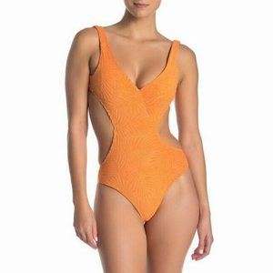 L*Space Monaco One Piece Swimsuit Textured Palm